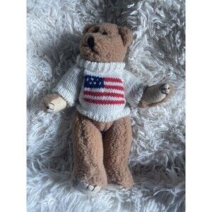 Vintage Berkeley Design Jointed Teddy Bear With America Sweater 1995